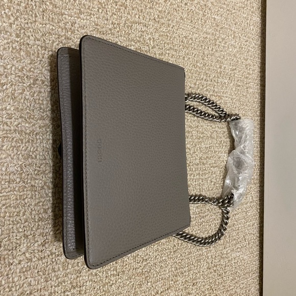 GUCCI Calfskin Dionysus Bag Dusty Grey Authentic Leather Handbag - Picture 4 of 9